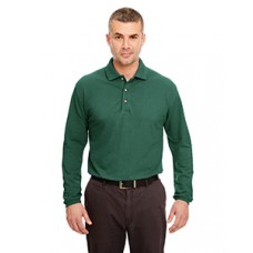 UltraClub Adult Long-Sleeve Classic Piqué Polo